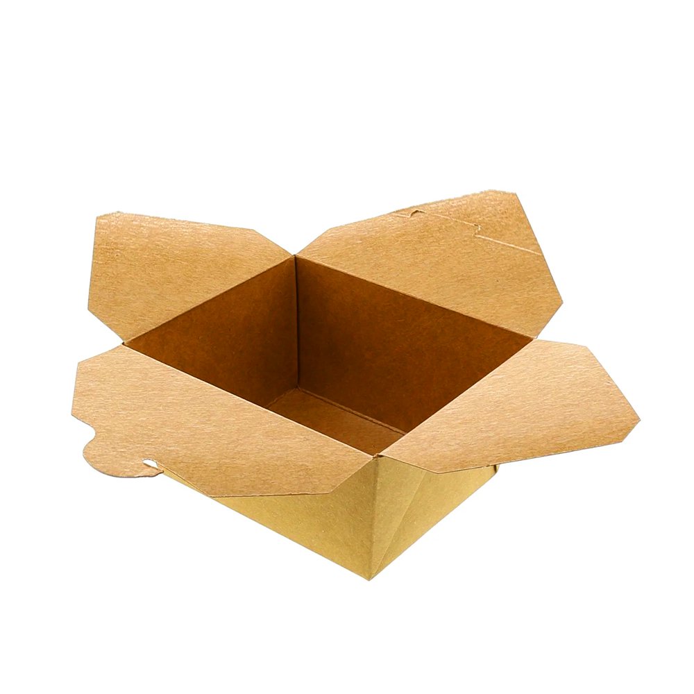 1 Kraft Takeout Box Open Flat