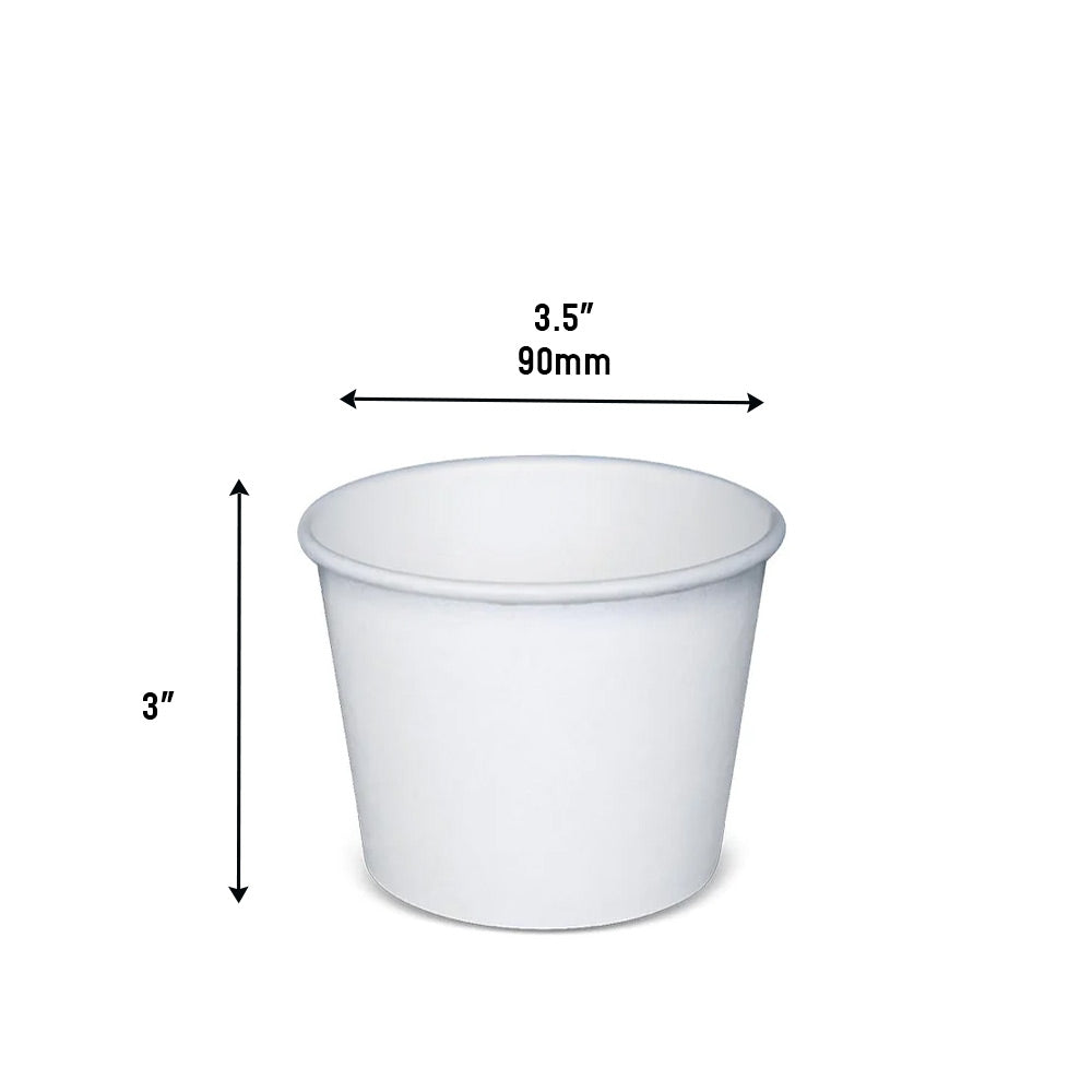10oz WhitePaper Soup Cup Measurement
