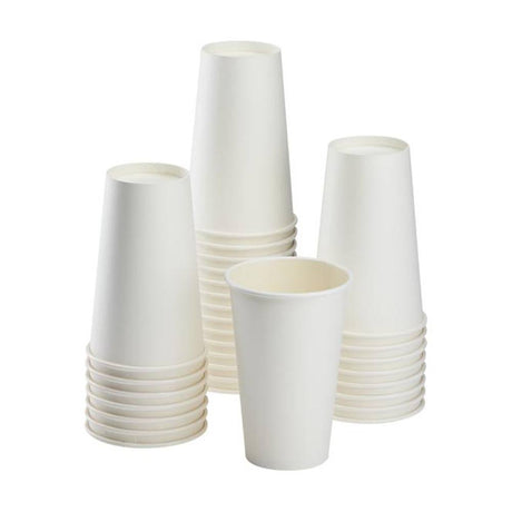 16oz White Hot Paper Cup Bulk