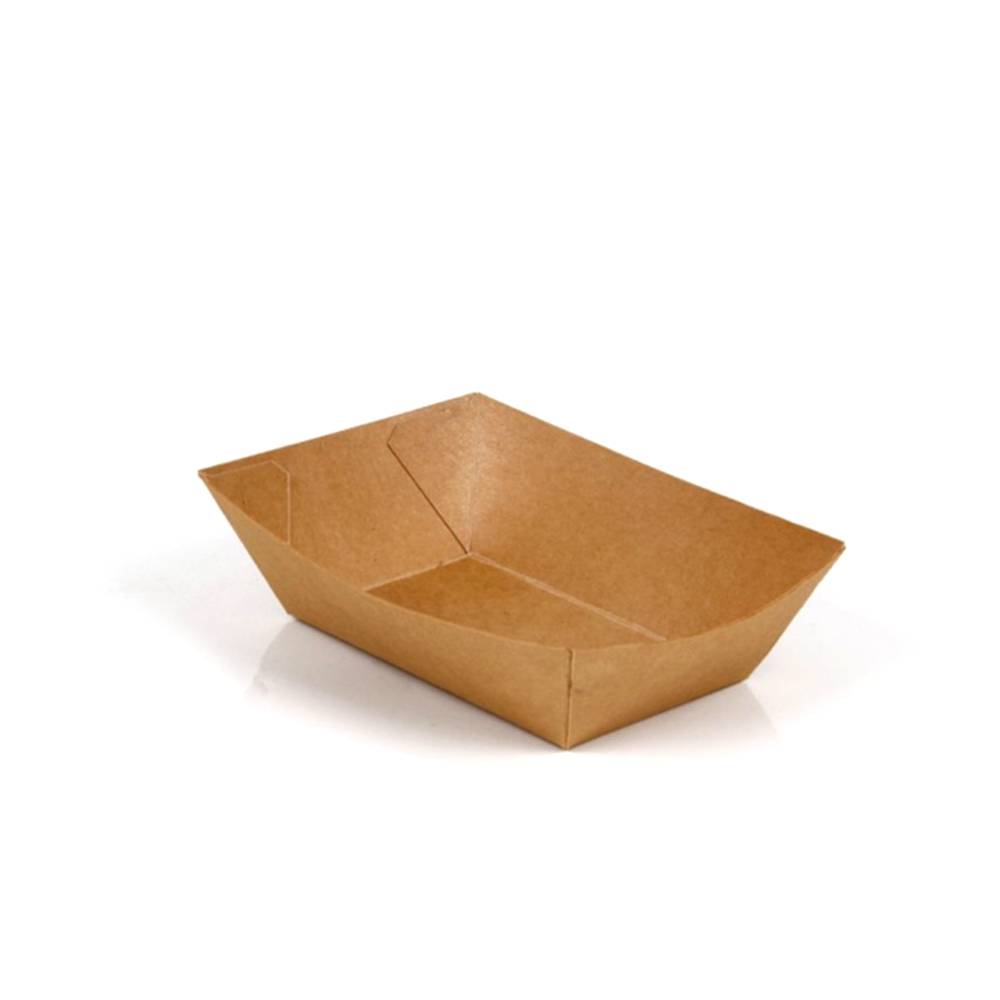 1LB Kraft Paper Tray with PE Liner