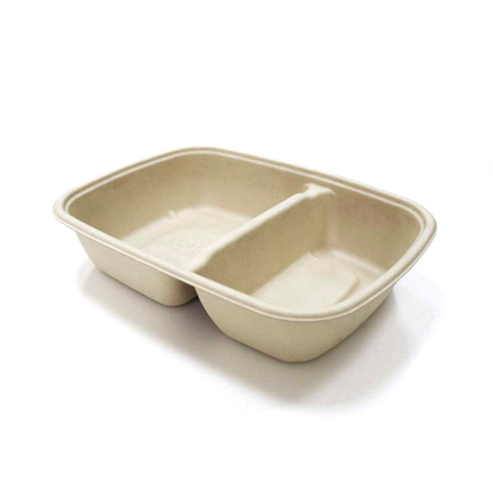 30oz 2 Comp Rectangular Sugarcane Container Base Only