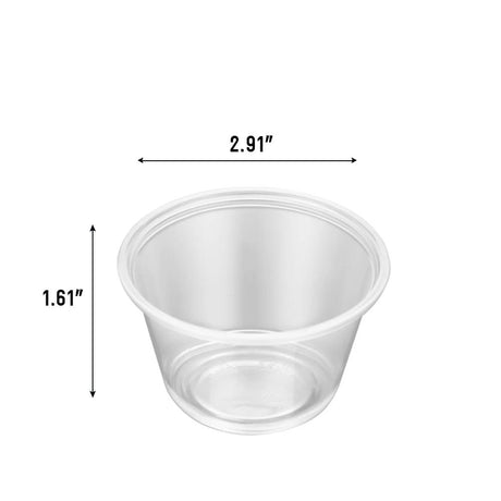 4oz portion cup with dimension