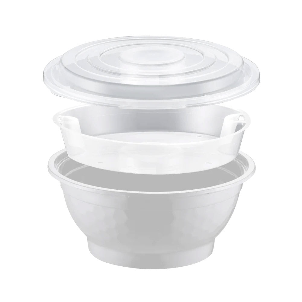 50oz PP White Bowl With Insert