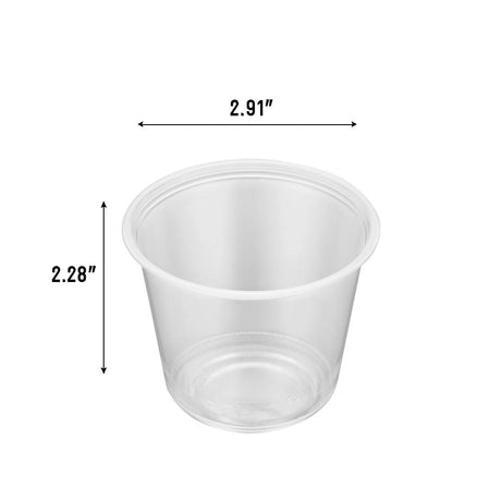 550oz portion cup with dimension