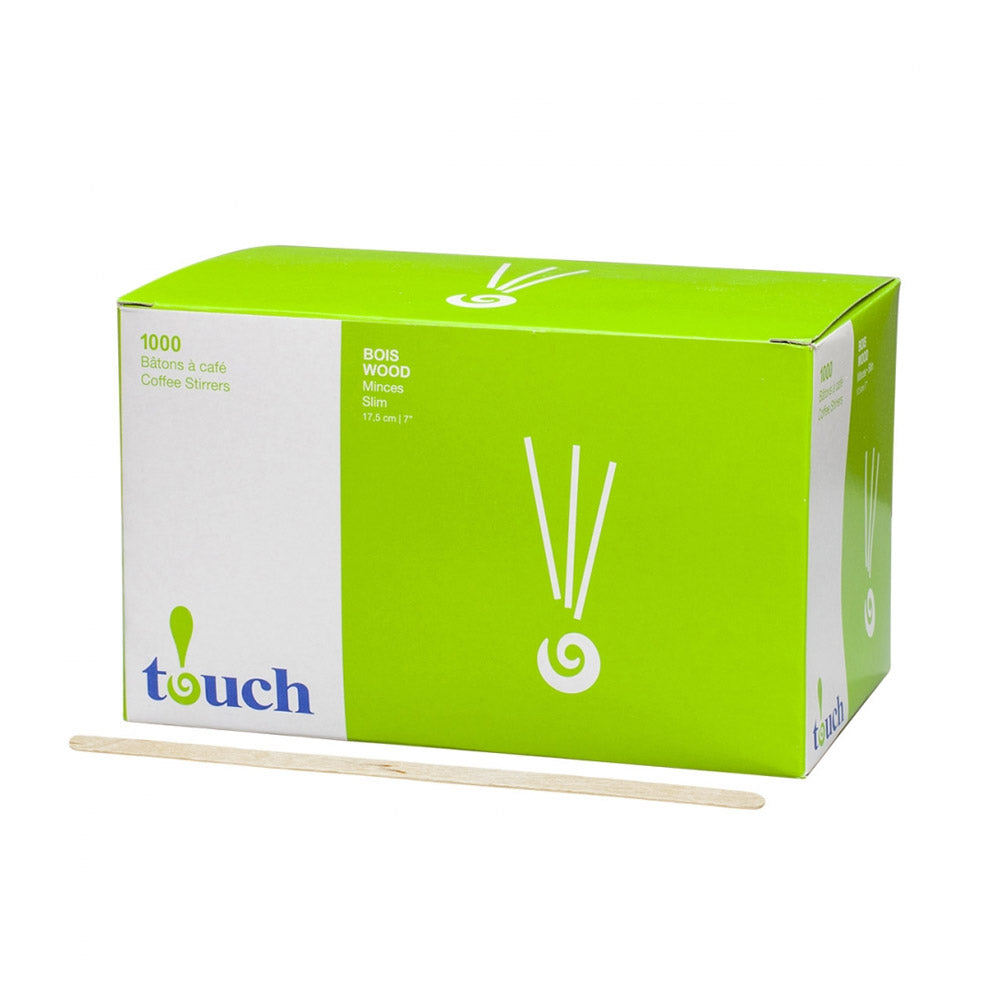 7in Wooden Coffee Stirrers Box