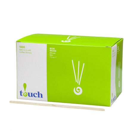 7in Wooden Coffee Stirrers Box