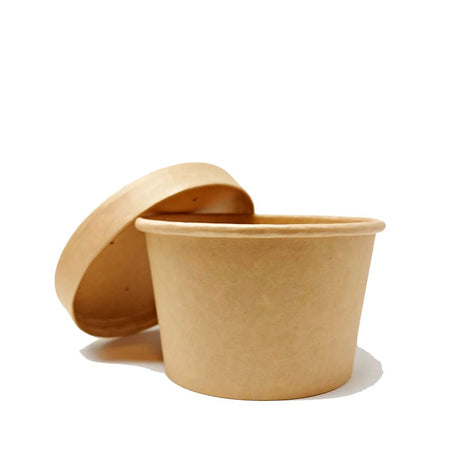 98mm Kraft Paper Soup Lid (Lid Only) - 500 Pcs