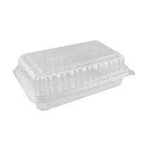 Clear Hinged PET Container 9x6x3" - 200 Pcs