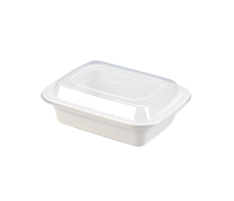 12oz Rectangular PP Container With Clear Lid