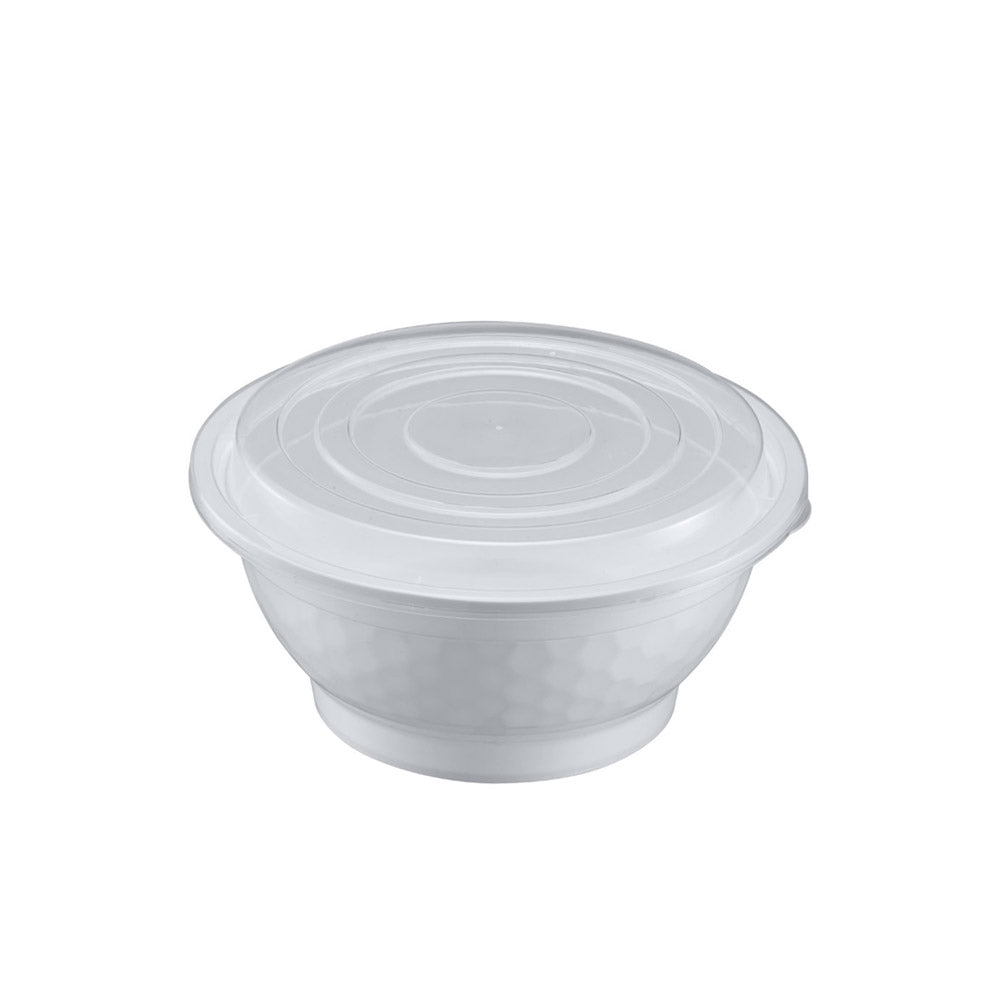 NB 36 White PP Bowl with Lid