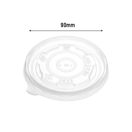 YS 263 290mm Clear Lid for 8 10oz Paper Bowl Dimension