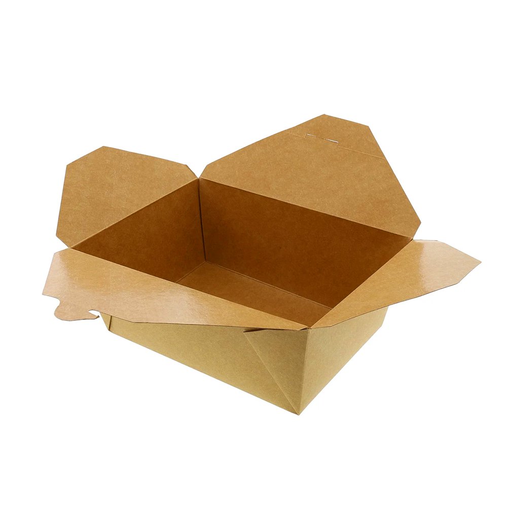 4 Kraft Takeout Box Open