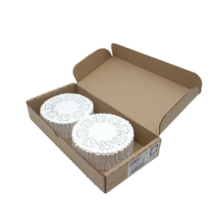 6 Lancaster Round Lace Paper Doilies Case