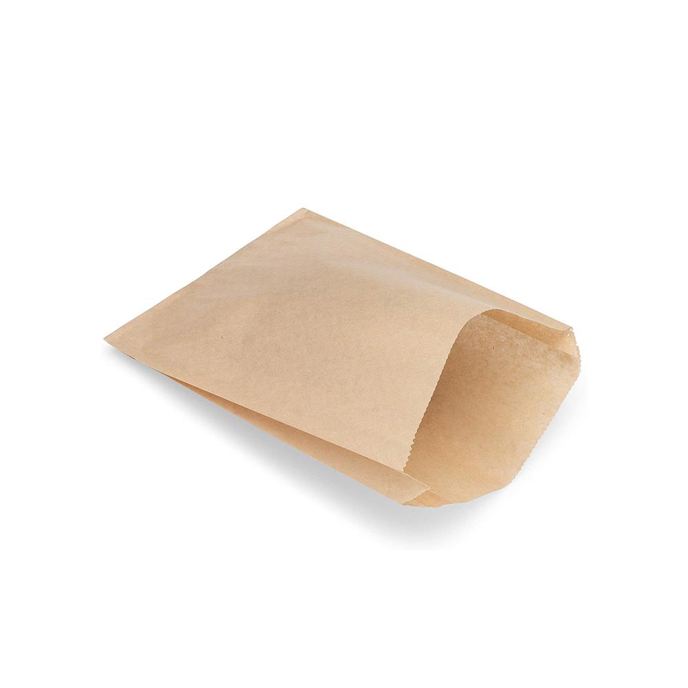 6x2x9 Grease Proof Kraft Sandwich Bag Open