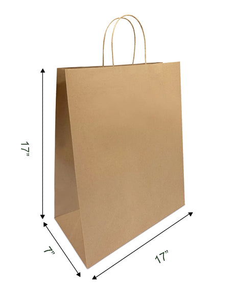 Kraft Bag with Handles 13x7x17