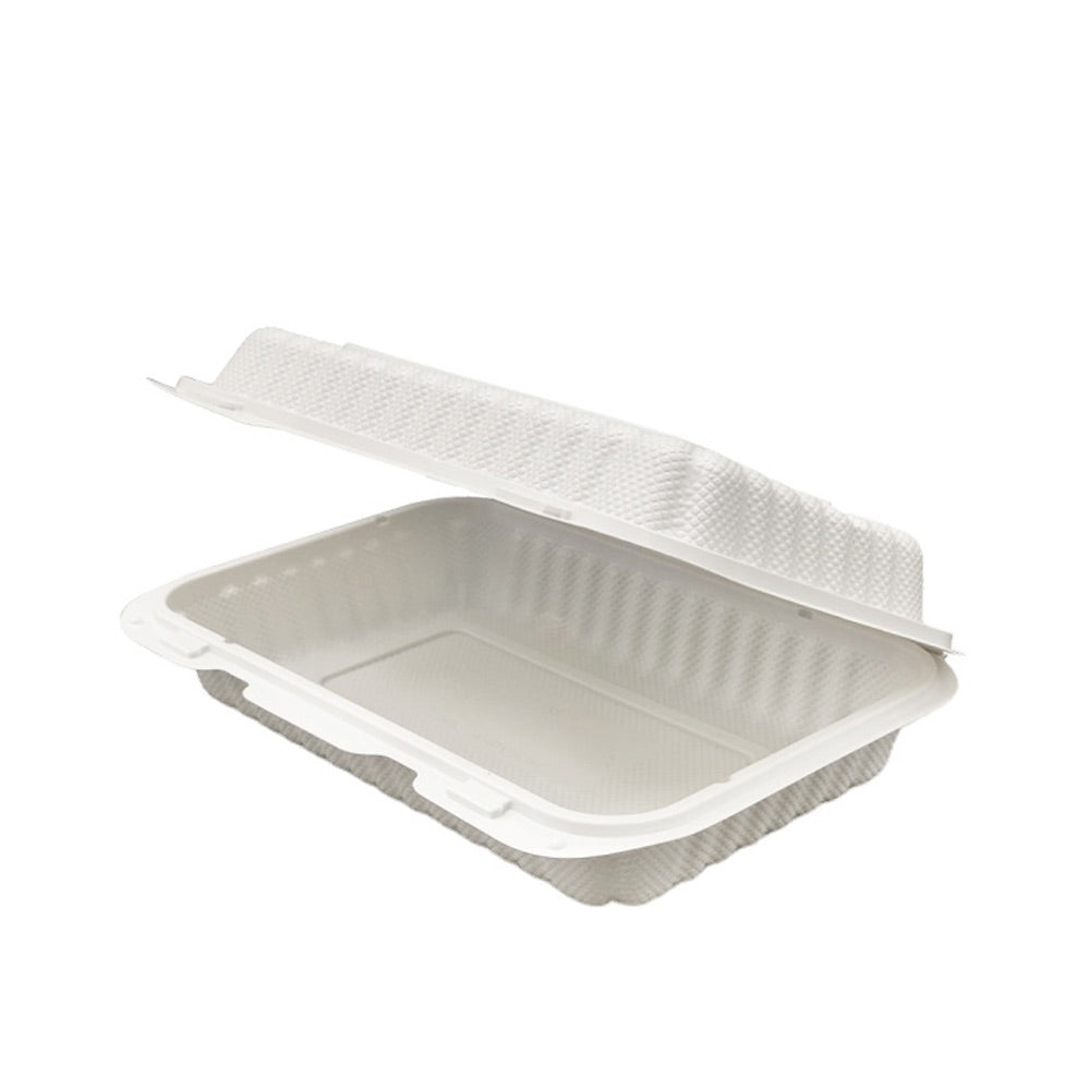 EP-28 | Rectangular PP Hinged Container 9x6x2.5" - 150 Pcs
