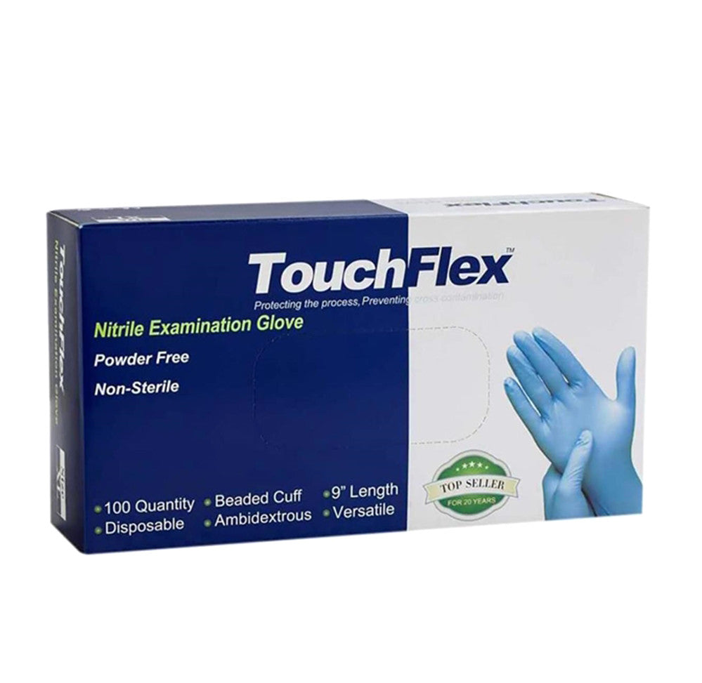 TouchFlex Blue Nitrile Globes Box