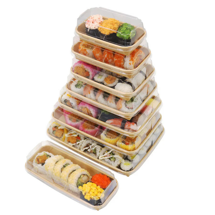 03 Kraft Paper Sushi Tray Group