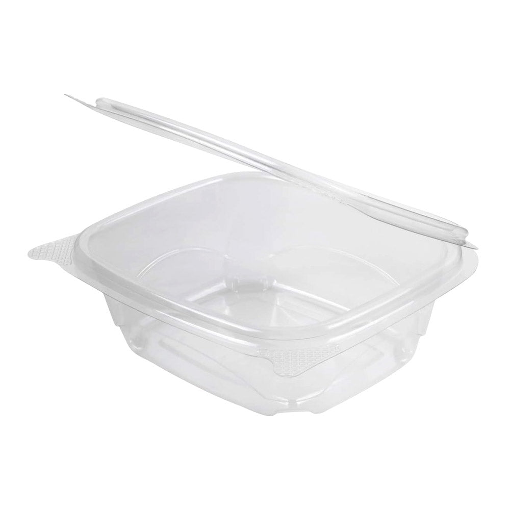 16oz Clear Hinged Container Corner Open