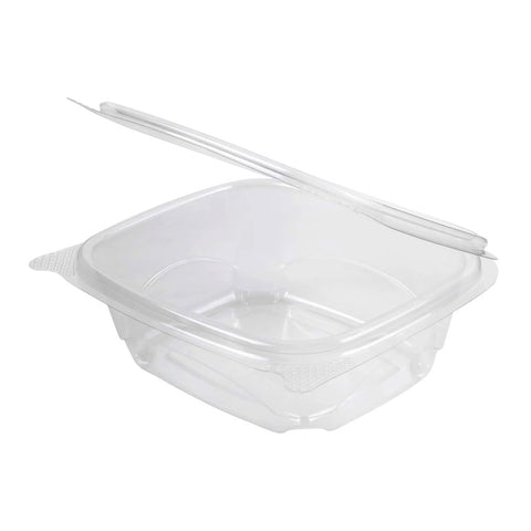 16oz Clear Hinged Container Open