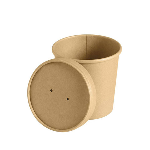 16oz Kraft Paper Soup Cup (Base Only) - 500 Pcs