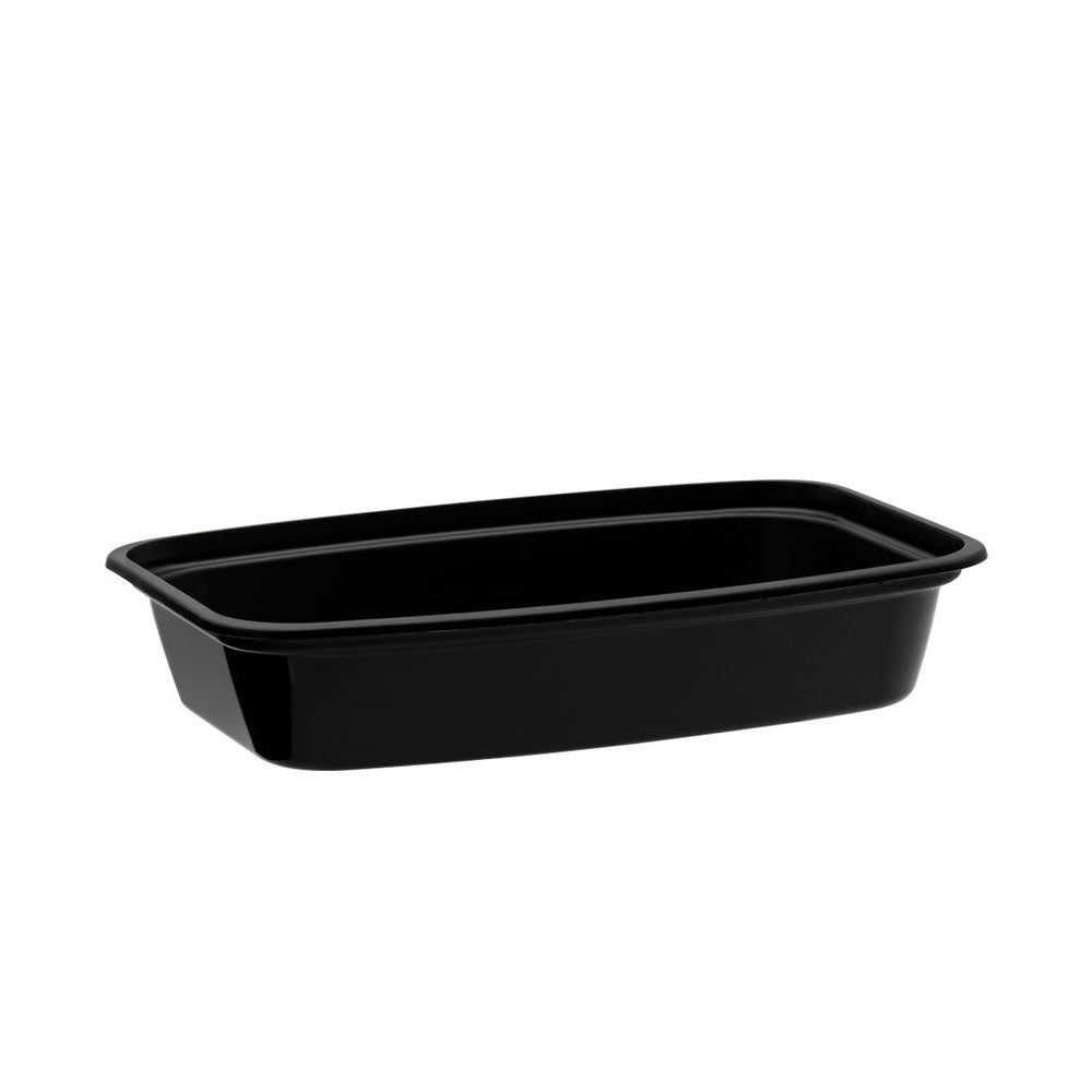 28oz Black Rectangular Container (Base Only) - 300 Pcs