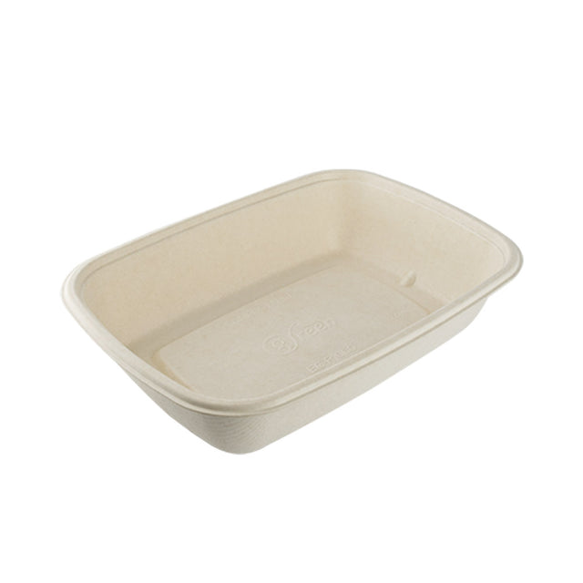 28oz Rectangular Sugarcane Container Base Only