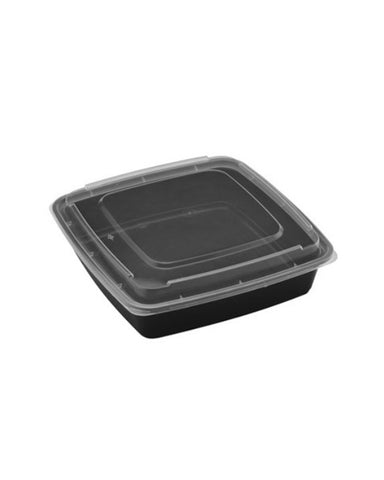 48oz Black Square Take Out Containers