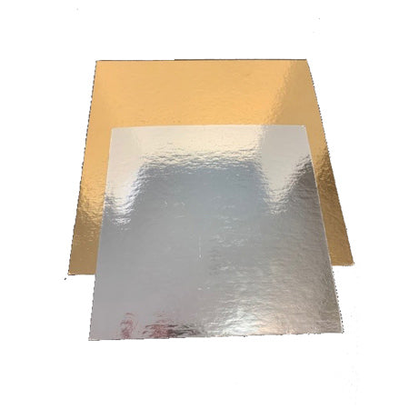 Square Gold/Silver Foil Laminated Board 9x9" - 50 Pcs