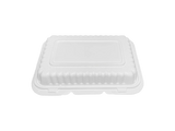 EP-205-20 | Rectangular PP Hinged 2-Comp Container 9x6x2.8" - 150 Pcs