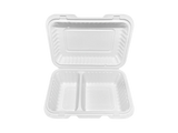 EP-205-20 | Rectangular PP Hinged 2-Comp Container 9x6x2.8" - 150 Pcs