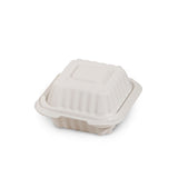 EP-61 | Square Clamshell PP Hinged Container 6x6x3" - 250 Pcs