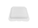 EP-81 | Square PP Hinged Container 8x8x2.7" - 150 Pcs