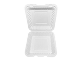 EP-81 | Square PP Hinged Container 8x8x2.7" - 150 Pcs