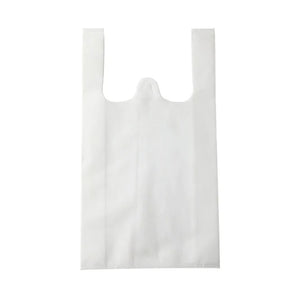 12+7x23" White Non-Woven T-Shirt Bag