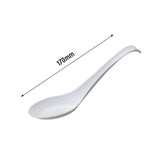 Long Handle White Plastic Asian Soup Spoon - 1000 Pcs