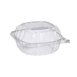 Anti-fog Clear Hinged PET Container 6x6x3" - 300 Pcs