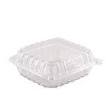 Anti-fog Clear Hinged PET Container 8x8x3" - 200 Pcs