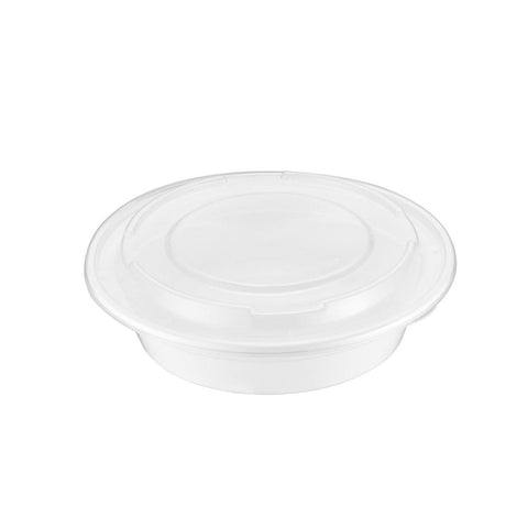 TY R24W 24oz White Round Container with Lid