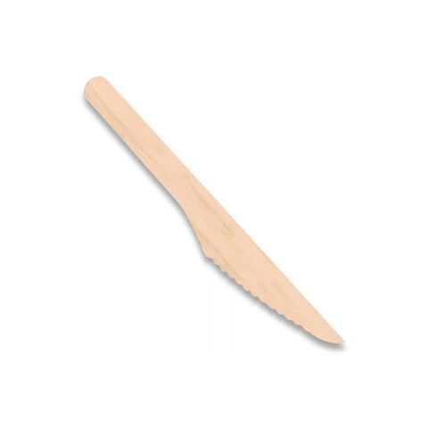 6.5” Compostable Wooden Knife - 1000 Pcs