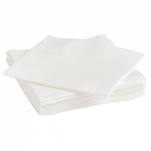 1-Ply White Cocktail Napkin - 4" x 4"