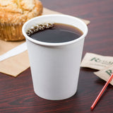 10oz White Paper Cup Coffee