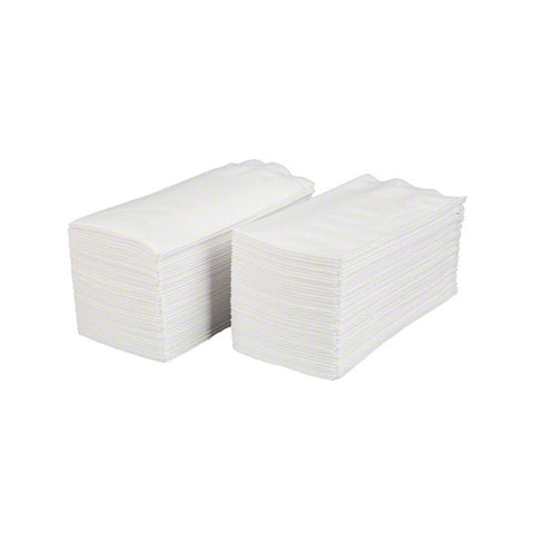 DIN3000 | 15x17" Premium 1-Ply White Dinner Napkin 1/8 Fold - 3000 Pcs