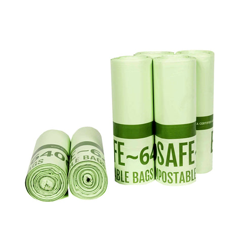 EcoSafe | 35x50" Compostable Green Bags - 90 Pcs
