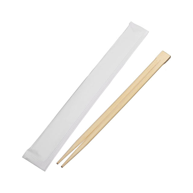 8 Bamboo Twin Chopsticks Individually Wrapped Paper