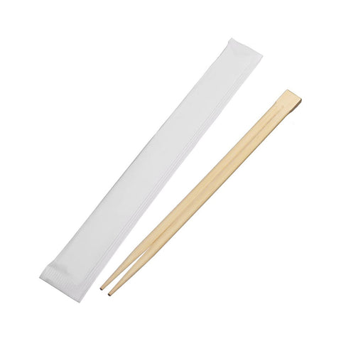 8" Bamboo Chopsticks Individually Paper Wrapped - 2000 Pairs