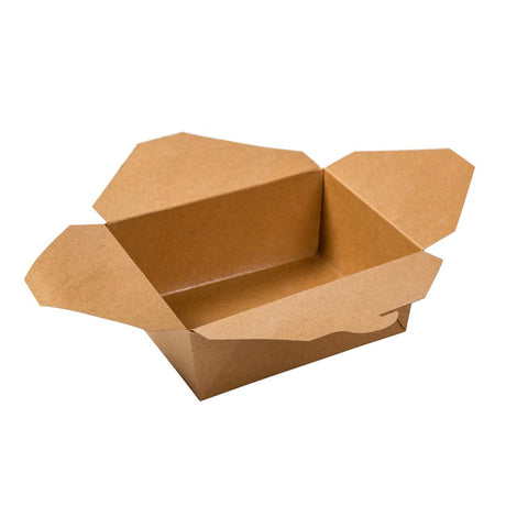 8 Kraft Takeout Box Open Flat