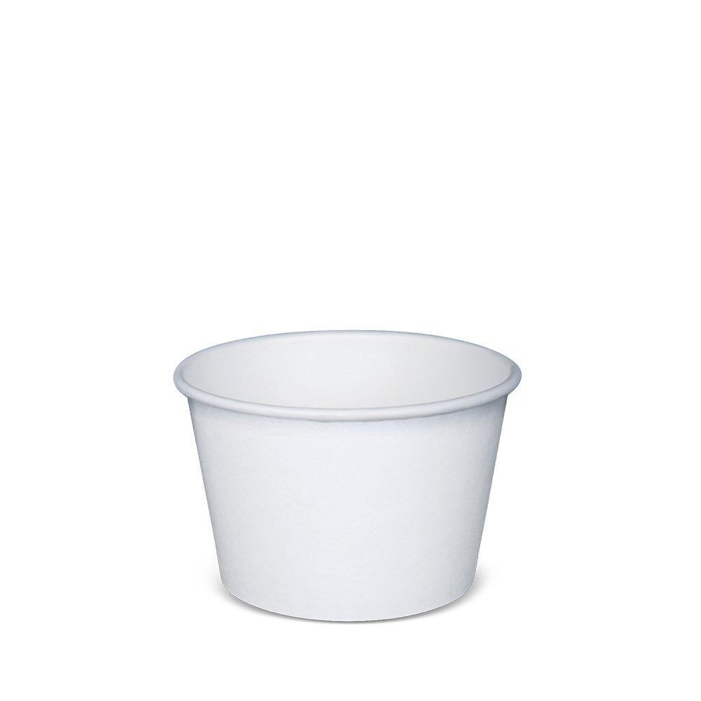 PB260W | 8oz White Paper Soup Cup (Base Only) - 1000 Pcs