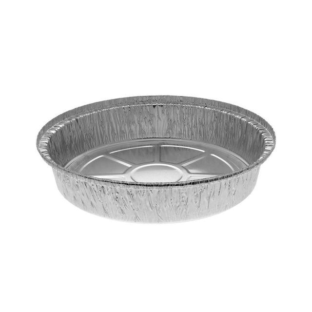 9 in Round Aluminum Foil Container Side