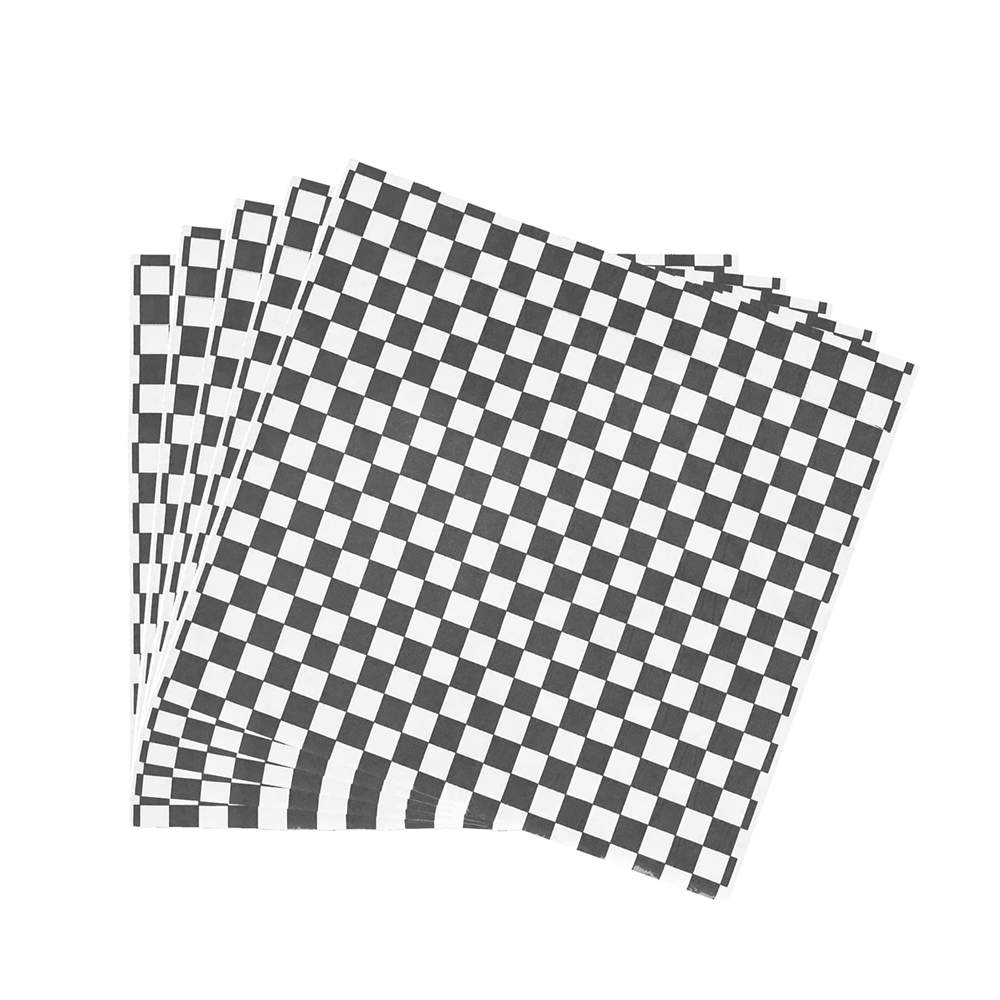 Black Checkered Liner Paper 12x12" - 2000 Pcs